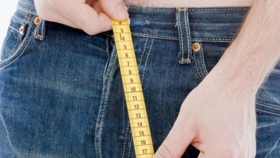 измерване на размера на пениса след уголемяване